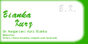 bianka kurz business card